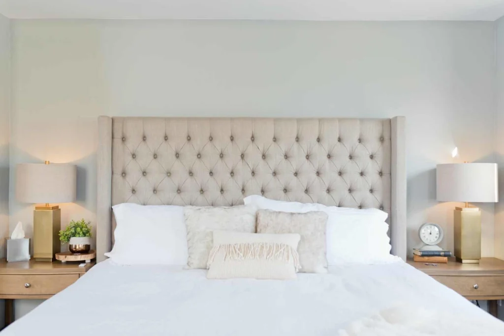 bed in a hotel room